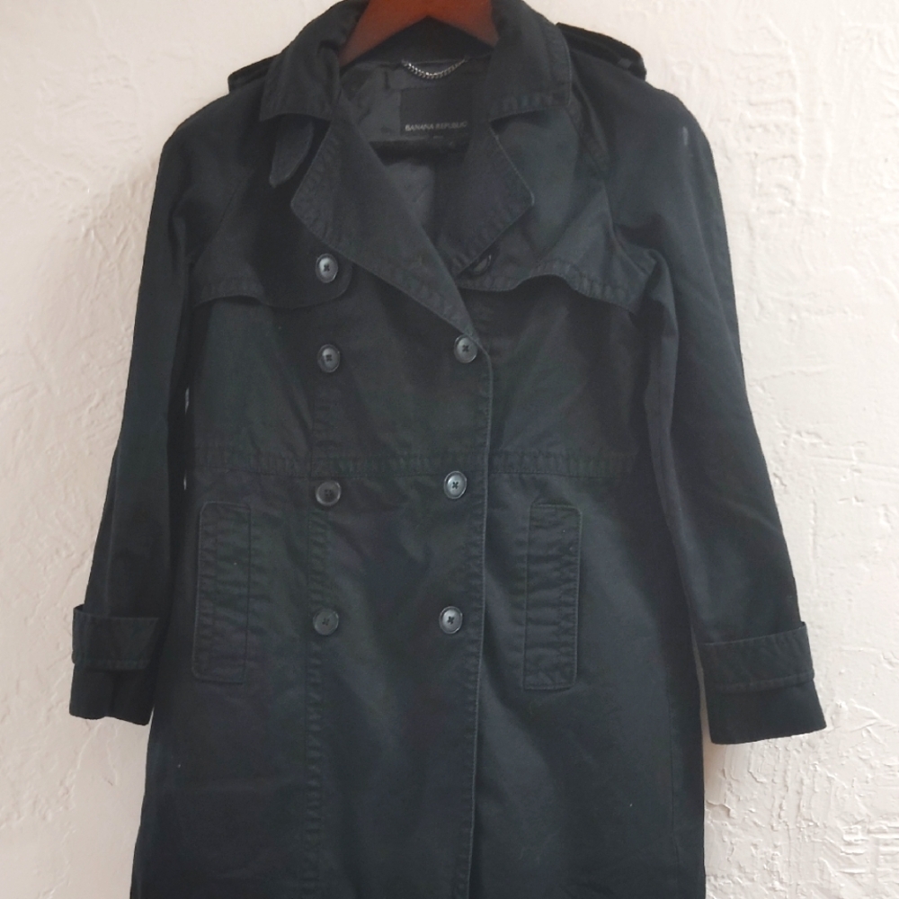 Banana Republic Black Trench Coat